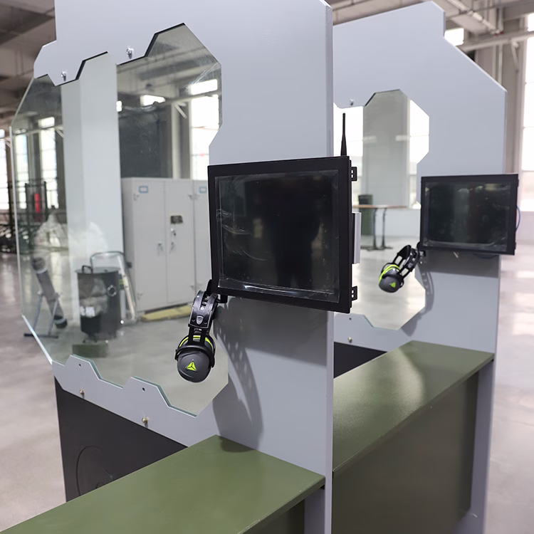 Shooter monitor and  earphones can be fixed on it