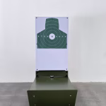 H-bar ground rail moving pop-up target