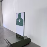 H-bar ground rail moving pop-up target