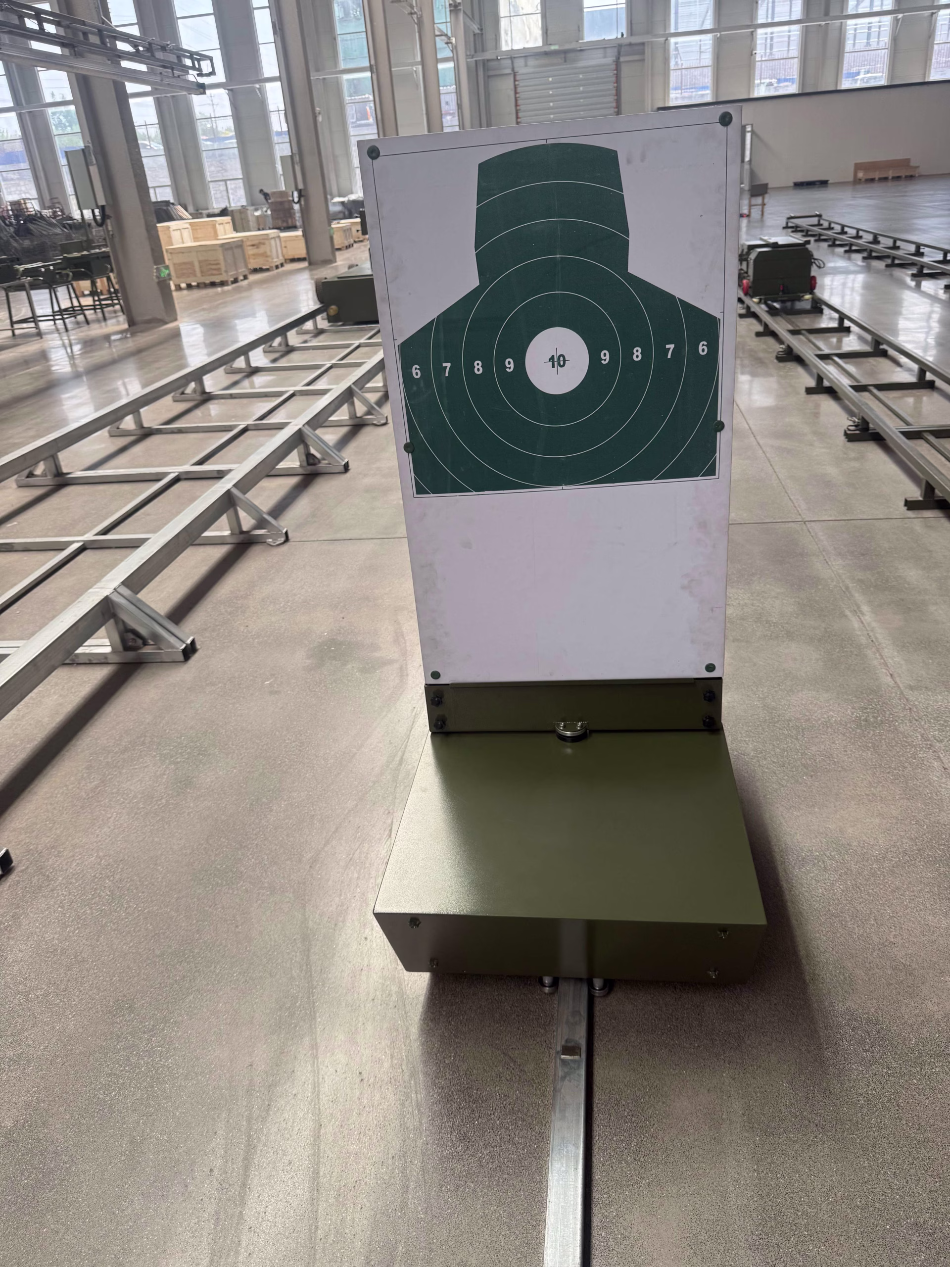 H-bar ground rail moving pop-up target