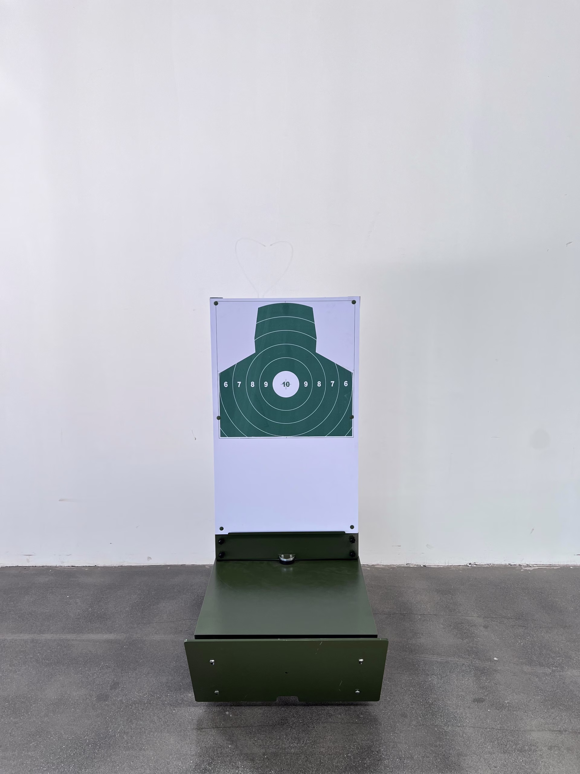 H-bar ground rail moving pop-up target
