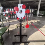 Reactive steel target
