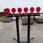 Six head steel plate target